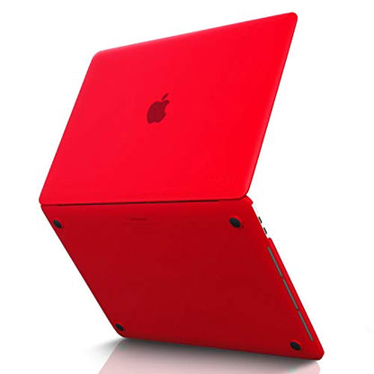 Kuzy MacBook Pro 15 inch Case 2019 2018 2017 2016 Release A1990 A1707, Hard Plastic Shell Cover for MacBook Pro 15 case with Touch Bar Soft Touch, Red