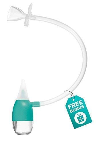OCCObaby Baby Nasal Aspirator - Safe Hygienic and Quick Battery Operated Nose Cleaner with 3 Sizes of Nose Tips Includes Bonus Manual Snot Sucker for Newborns and Toddlers (Limited Edition)