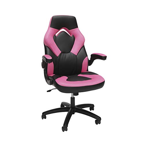 OFM ESS Collection Racing Style Bonded Leather Gaming Chair, in Pink (ESS-3085-PINK)