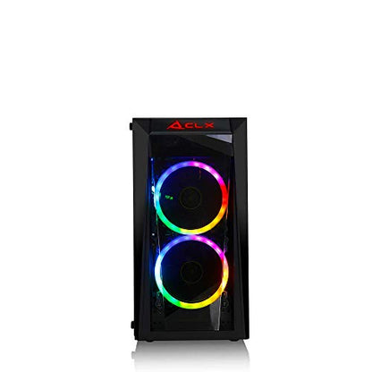 CLX Set Performance Gaming PC, Wraith Prism Cooled AMD Ryzen 7 3800X 3.9GHz 8-Core, B450 MATX, GeForce RTX 2080 Ti 11GB, 16GB DDR4, 960GB SSD, WiFi, Black Mini-Tower RGB Fans, Windows 10 Home