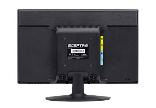 Sceptre 20" 75Hz LED Monitor HDMI VGA Build-in Speakers, Brushed Black 2019 (E205W-16003S)