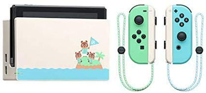 Nintendo Switch with Green and Blue Joy-Con Console - Animal Crossing: New Horizons Edition - Family Christmas Holiday - 6.2" Touchscreen LCD Display, 128GB MicroSD Card Bundle