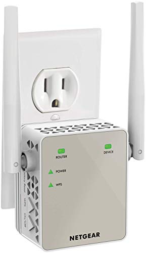 NETGEAR Wi-Fi Range Extender EX6120 - Coverage Up to 1200 Sq Ft and 20 Devices with AC1200 Dual Band Wireless Signal Booster & Repeater (Up to 1200Mbps Speed), and Compact Wall Plug Design