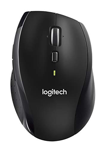 Logitech M705 Wireless Marathon Mouse for PC - Long 3 Year Battery Life, Ergonomic Shape with Hyper-Fast Scrolling and USB Unifying Receiver for Computer and Laptop - Black