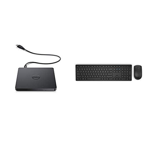 Dell USB DVD Drive-DW316 Bundle with Dell KM636 Wireless Keyboard & Mouse Combo (5WH32)