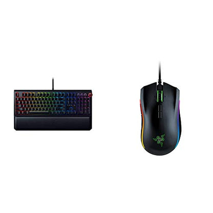 Razer BlackWidow Elite Mechanical Gaming Keyboard: Yellow Mechanical Switches & Mamba Elite Wired Gaming Mouse: 16,000 DPI Optical Sensor - Chroma RGB Lighting - 9 Programmable Buttons