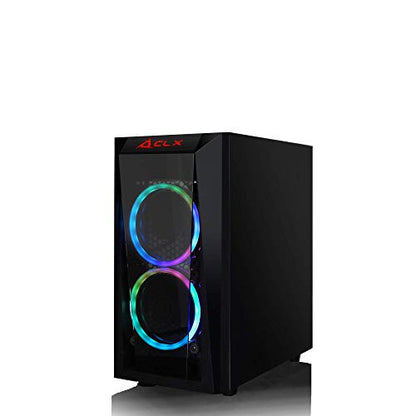 CLX Set Performance Gaming PC, Wraith Prism Cooled AMD Ryzen 7 3800X 3.9GHz 8-Core, B450 MATX, GeForce RTX 2080 Ti 11GB, 16GB DDR4, 960GB SSD, WiFi, Black Mini-Tower RGB Fans, Windows 10 Home