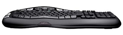 Logitech K350 Wireless Wave Keyboard with Unifying Wireless Technology - Black