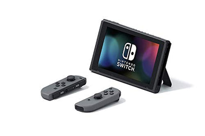 Newest Nintendo Switch with Gray Joy-Con - 6.2" Touchscreen LCD Display, 802.11AC WiFi, Bluetooth 4.1, 32GB of Internal Storage - Family Holiday Bundle - Gray - 128GB SD Card + 12-in-1 Carrying Case