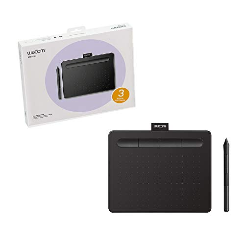 Wacom CTL4100 Intuos Graphics Drawing Tablet with Software, 7.9" X 6.3", Black, Small