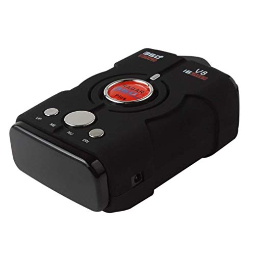 WLZLINE Speed Camera Detector, Voice Alert&Car GPS/Radar/Laser Speed Alarm System, City/Highway Mode 360 Degree Detection Radar Detectors Kit with LED Display for Cars (FCC Certification) (Blak)