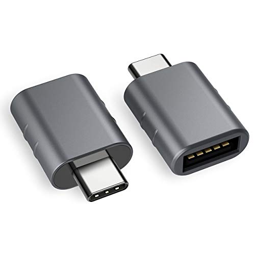 Syntech USB C to USB Adapter (2 Pack), Thunderbolt 3 to USB 3.0 Adapter Compatible with MacBook Pro 2019 and Before, MacBook Air 2020, Dell XPS and More Type C Devices, Space Grey