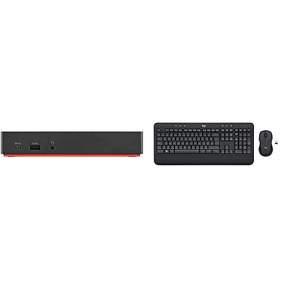 Lenovo USA Lenovo ThinkPad USB-C Dock Gen 2 (40AS0090US) & Logitech MK545 Advanced Wireless Keyboard and Mouse Combo