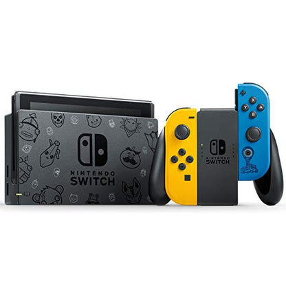 Newest Nintendo Switch Fort nite Wildcat with Yellow and Blue Joy-Con - 6.2" Touchscreen LCD Display, 32GB Internal Storage, 802.11AC WiFi, Bluetooth 4.1- iPuzzle 128GB SD Card + 11-in-1 Carrying Case