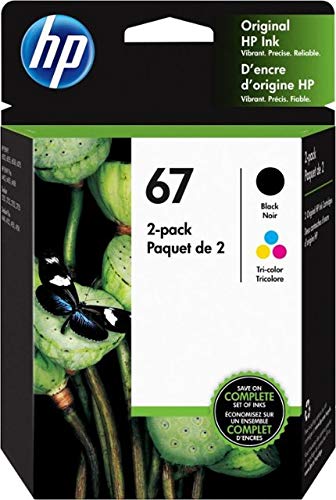 HP 67 | 2 Ink Cartridges | Black and Tri-Color | 3YP29AN
