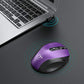 VicTsing Wireless Mouse, 2.4G 2400DPI Ergonomics Cordless Mouse with USB Receiver, Finger Rest, 5 Adjustable DPI Levels, Mobile USB Mice for Chromebook Notebook MacBook Laptop Computer PC, Purple