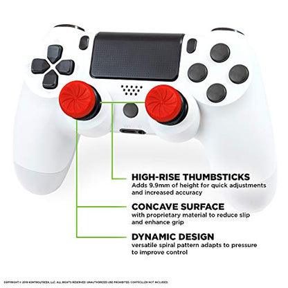 KontrolFreek FPS Freek Inferno for Playstation 4 (PS4) Controller | Performance Thumbsticks | 2 High-Rise Concave | Red