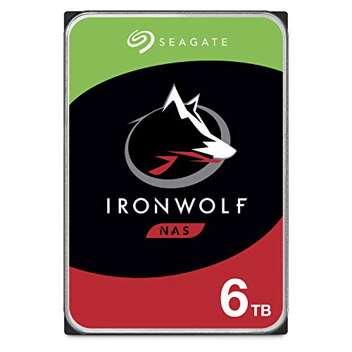 Seagate IronWolf 6TB NAS Internal Hard Drive HDD – CMR 3.5 Inch SATA 6Gb/s 5600 RPM 256MB Cache for RAID Network Attached Storage – Frustration Free Packaging (ST6000VN001)