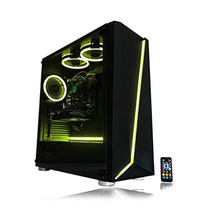 Gaming PC Desktop Computer by Alarco Intel i5 3.10GHz,8GB Ram,1TB Hard Drive,Windows 10 pro,WiFi Ready,Video Card Nvidia GTX 650 1GB, 3 RGB Fans with Remote