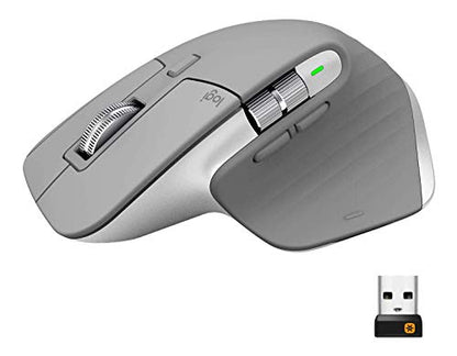 Logitech MX Master 3 Advanced Wireless Mouse - Mid Grey & Ergo K860 Wireless Ergonomic Keyboard with Wrist Rest - Split Keyboard Layout for Windows/Mac, Bluetooth or USB Connectivity