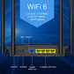 ECPN WiFi 6 Router AX1800 Wireless WiFi Router, 5 Ghz Dual-Band Smart Gaming Router, Wireless Router with Mesh WiFi Support, OFDMA, MU-MIMO and Beamforming 802.11AX WiFi Router for Large Home