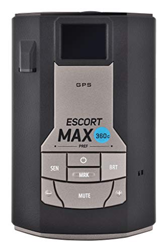 Escort MAX360C Laser Radar Detector - WiFi and Bluetooth Enabled, 360° Protection, Extreme Long Range, Voice Alerts, OLED Display, Live, Black