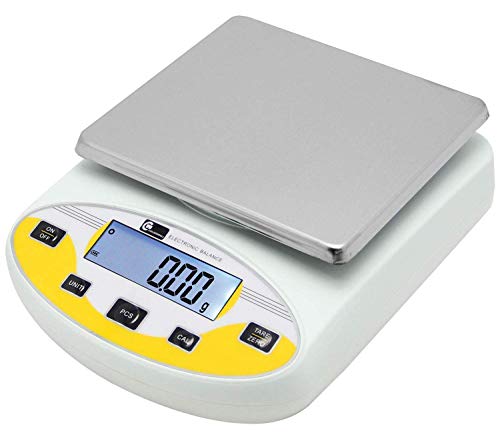 CGOLDENWALL High Precision Lab Scale Laboratory Analytical Electronic Balance Digital Precision Scale Pharmacy Jewelry Scale 110V Calibrated(5000g, 0.01g)