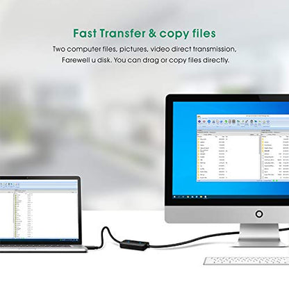 VTOP Computer Data Transfer Solution - USB 3.0 Data Transfer Cable 6.6FT/2M - Quickly and Easily Transfer Your Windows OS Files to Your Computer