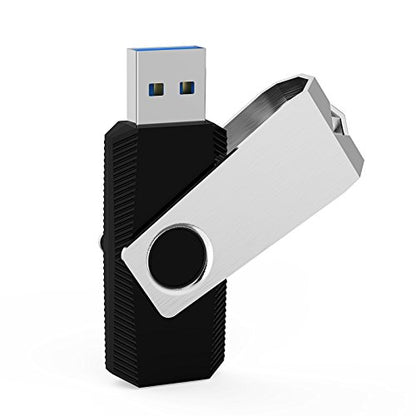 KEXIN 32 GB Flash Drive 3.0 10 Pack Thumb Drive Transfer Speed Up to 80MB/s Swivel USB Flash Drive 3.0 Jump Drive Black