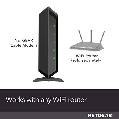 NETGEAR Cable Modem CM700 - Compatible with All Cable Providers Including Xfinity by Comcast, Spectrum, Cox | For Cable Plans Up to 500 Mbps | DOCSIS 3.0