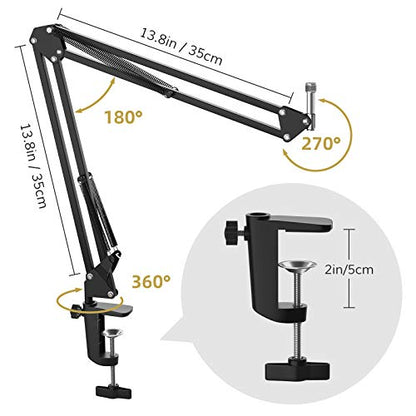 TONOR USB Microphone Kit, Streaming Podcast PC Condenser Computer Mic for Gaming, YouTube Video, Recording Music, Voice Over, Studio Mic Bundle with Adjustment Arm Stand, Q9