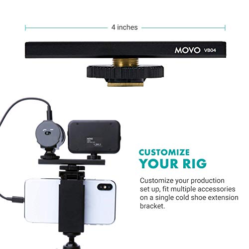 Movo iVlogger- iPhone/Android Compatible Vlogging Kit Phone Video Kit Accessories: Phone Tripod, Phone Mount, LED Light and Cellphone Shotgun Microphone for Phone Video Recording for YouTube, Vlog
