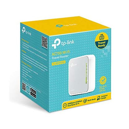 TP-Link AC750 Wireless Portable Nano Travel Router(TL-WR902AC) - Support Multiple Modes, WiFi Router/Hotspot/Bridge/Range Extender/Access Point/Client Modes, Dual Band WiFi, 1 USB 2.0 Port