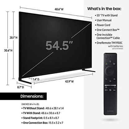 Samsung QN55Q900RB 55" 8K Ultra High Definition Smart QLED TV with a Samsung HW-Q900T 7.1.2 Channel Soundbar with Dolby Atmos and DTS:X (2019)