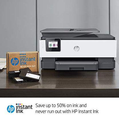 HP OfficeJet Pro 8025 All-in-One Wireless Printer, Smart Home Office Productivity, HP Instant Ink, Works with Alexa (1KR57A)