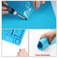 Spurtar Heat Insulation Silicone Repair Mat Anti-Static Station 500℃ Heat-Resistant Magnetic Repair Silicone Work Pad for Soldering Brazing Iron Phone Watch Computer - Blue 17.7 x 11.8 Inch
