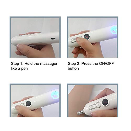 Electric Meridians Acupuncture Pen, Meridian Energy Pen for Pain Stress Relief Massage Pen Health Care Device, Electronic Acupuncture Pen Body Relaxing Health Care Massager