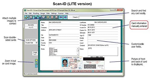 Medical Insurance Card and ID Card Scanner (w/Scan-ID LITE, for Windows)