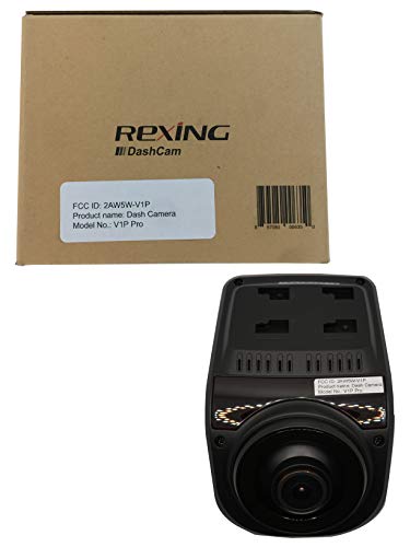 Rexing V1P Pro Dual 1080p Full HD Front and Rear 170 Degree Wide Angle Wi-Fi Car Dash Cam with Built-in GPS Logger, Supercapacitor, 2.4" LCD Screen, G-Sensor, Loop Recording, Mobile App