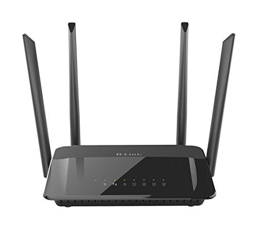 D-Link WiFi Router AC1200 Fast Ethernet Dual Band Wireless Internet for Home Gaming Parental Control Wi-Fi (DIR-822-US), black