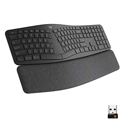 Logitech MX Master 3 Advanced Wireless Mouse - Mid Grey & Ergo K860 Wireless Ergonomic Keyboard with Wrist Rest - Split Keyboard Layout for Windows/Mac, Bluetooth or USB Connectivity