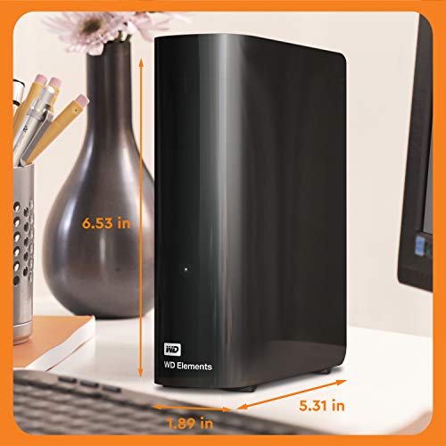 WD 18TB Elements Desktop Hard Drive, USB 3.0 - WDBWLG0180HBK-NESN