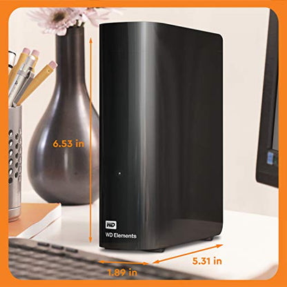 WD 14TB Elements Desktop Hard Drive, USB 3.0 - WDBWLG0140HBK-NESN