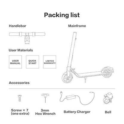 Segway Ninebot E22 Electric Kick Scooter, Upgraded Motor Power, 9-inch Dual Density Tires, Lightweight and Foldable, Dark Grey