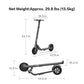 Segway Ninebot E22 Electric Kick Scooter, Upgraded Motor Power, 9-inch Dual Density Tires, Lightweight and Foldable, Dark Grey