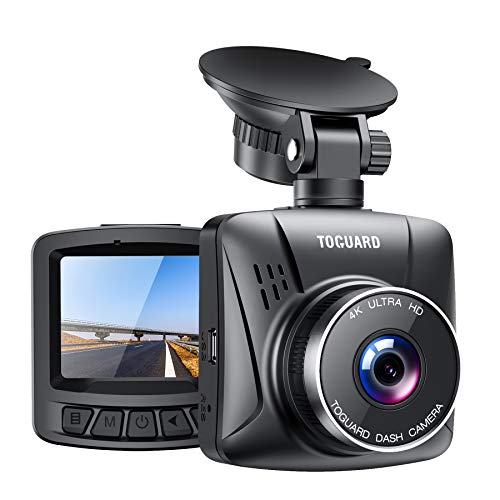TOGUARD 4K Dash Cam for Cars with GPS, 2" LCD UHD 2160P Car Camera Vehicle Driving Recorder with G-Sensor 170° Wide Angle Parking Monitor Loop Recording White Balance Travelapse