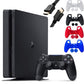 Sony Playstation 4 Console - 1TB Slim Edition Jet Black - with 1 DualShock 4 Wireless Controller - Family Holiday Gaming - iPuzzle 4 Colors Silicone Cover Skin Protector for PS4 + 3 Feet HDMI Cable