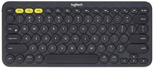 Logitech M535 Bluetooth Mouse – with 10 Month Battery Life, Gray & K380 Multi-Device Bluetooth Keyboard – with Flow Cross-Computer Control and Easy-Switch up to 3 Devices – Dark Grey