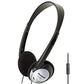 Panasonic Lightweight On-Ear Headphones with XBS and Microphone - RP-HT21M (Black & Silver)