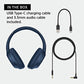 Sony Noise Cancelling Headphones WHCH710N: Wireless Bluetooth Over the Ear Headset with Mic for Phone-Call, Blue (Amazon Exclusive)